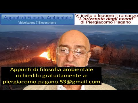 Appunti di Filosofia Ambientale: videolezione 7. Biocentrismo.