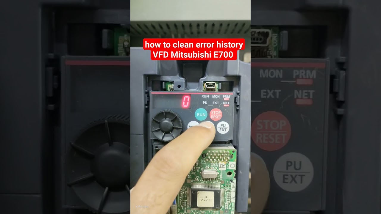 how to clean error history VFD Mitsubishi E700