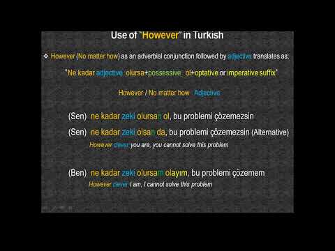 Learn Turkish-80 Sentences with "However" in Turkish