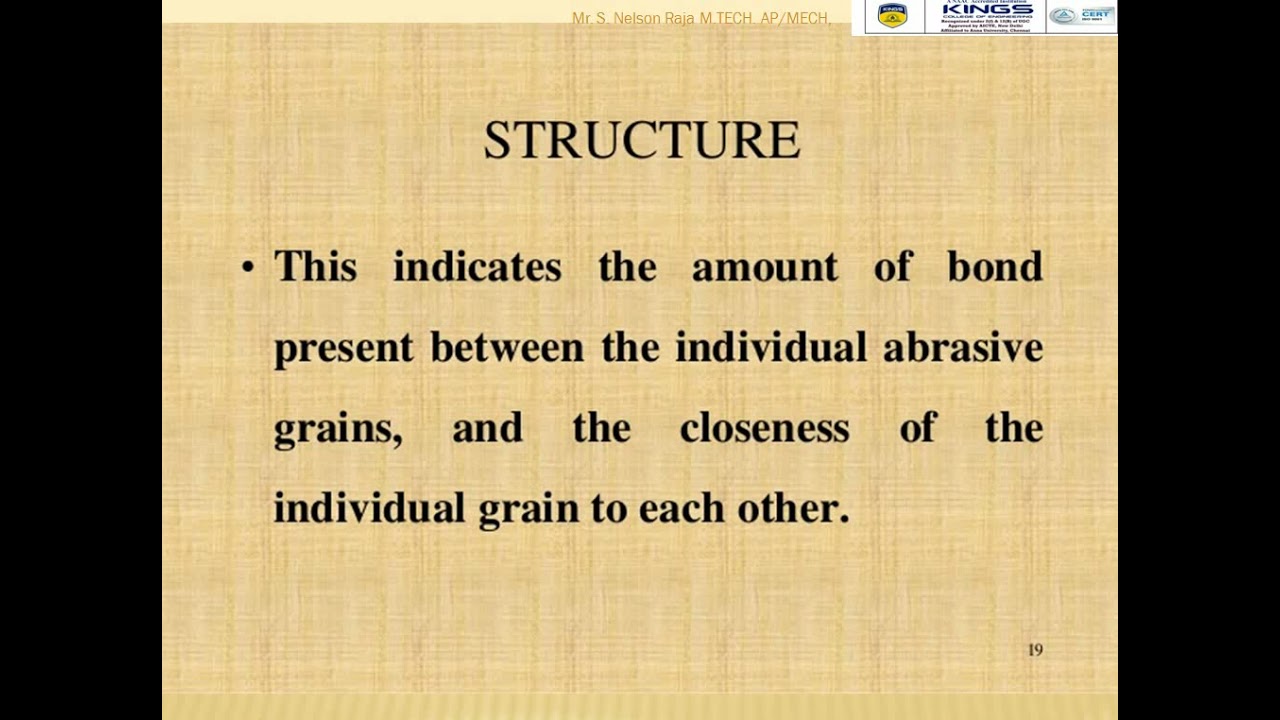 Abrasive Machining / Manufacturing Technology II