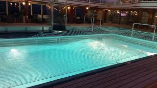 Relaxing: Watching the cruise ships turbulent pool water, during a Bass Strait rough ocean swell