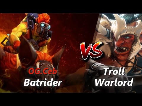 Ceb offlane Batrider vs Troll Warlord/Zeus | First 10 minutes