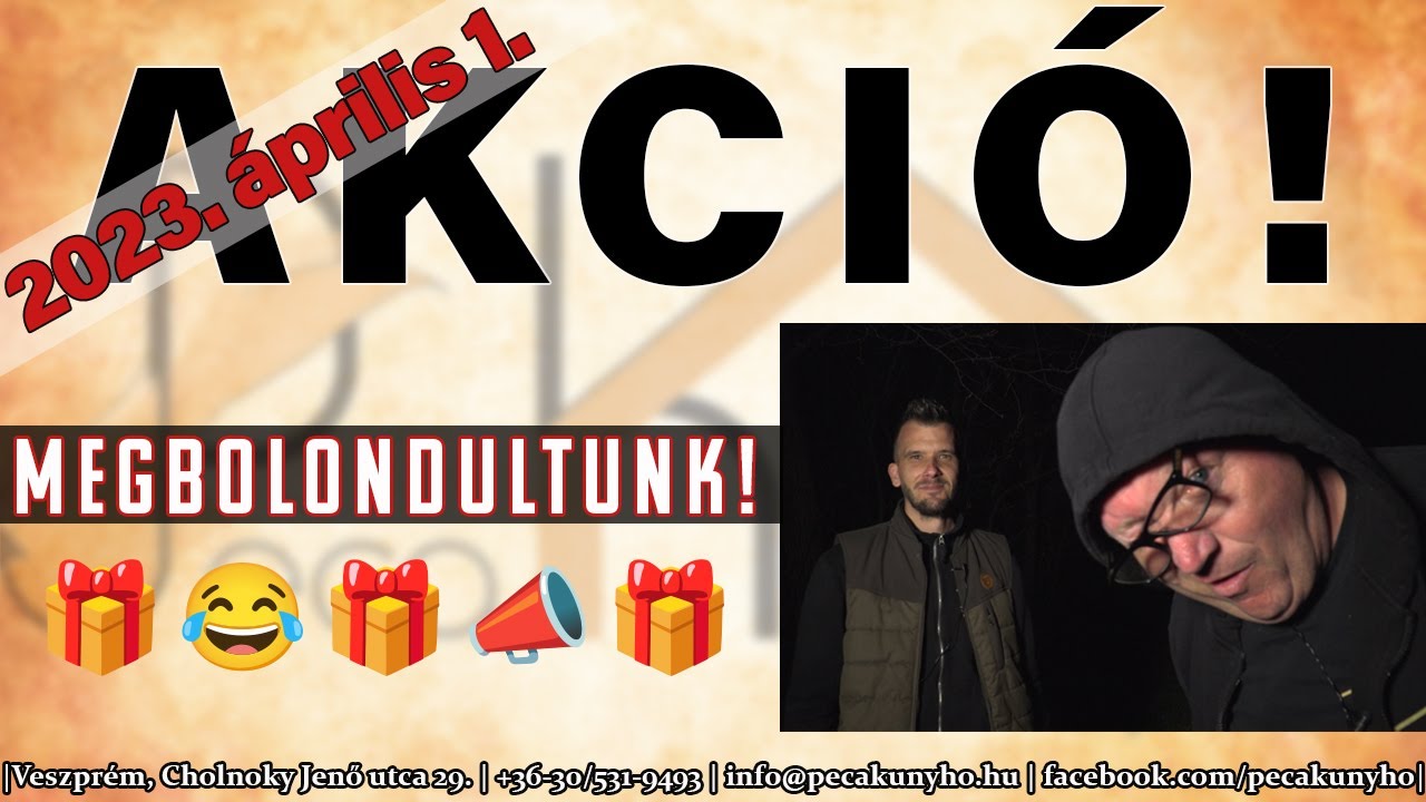Pecakunyhó ❗AKCIÓ❗ - ÁPRILIS 1.
