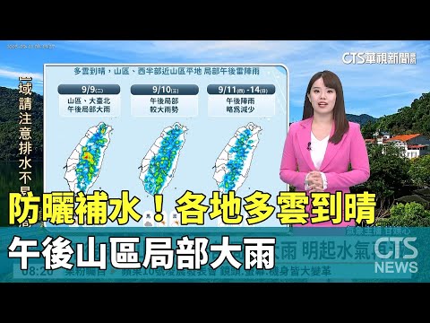 防曬補水！各地多雲到晴　午後山區局部大雨