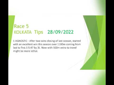 Kolkata Race Tips 28/09/2022
