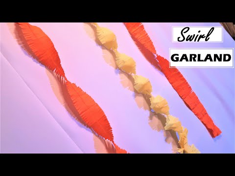 How To Make Fringed Swirl Garland | Crepe Paper Party...