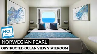 NCL Pearl | Obstructed Oceanview Stateroom Full Tour & Review 4K | Category OK