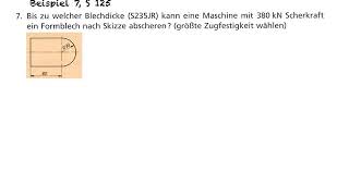 Abscherung Beispiel 7, S 125