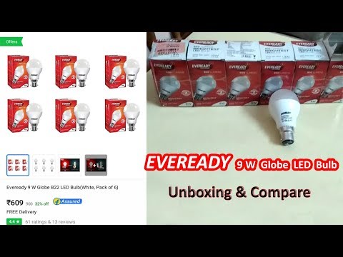 Eveready 9w led bulb (pack of 6) - unboxing and review