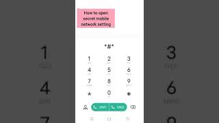 How to open secret mobile network setting / only 4g network