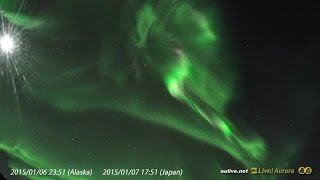 preview picture of video '2015/01/06 (Alaska)　オーロラ爆発（HD/Real-time）　/ Aurora Breakup'