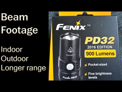 Fenix PD32 2016 Edition (CREE XP-L HI LED) Review Part 2: Indoor & Outdoor beam footage