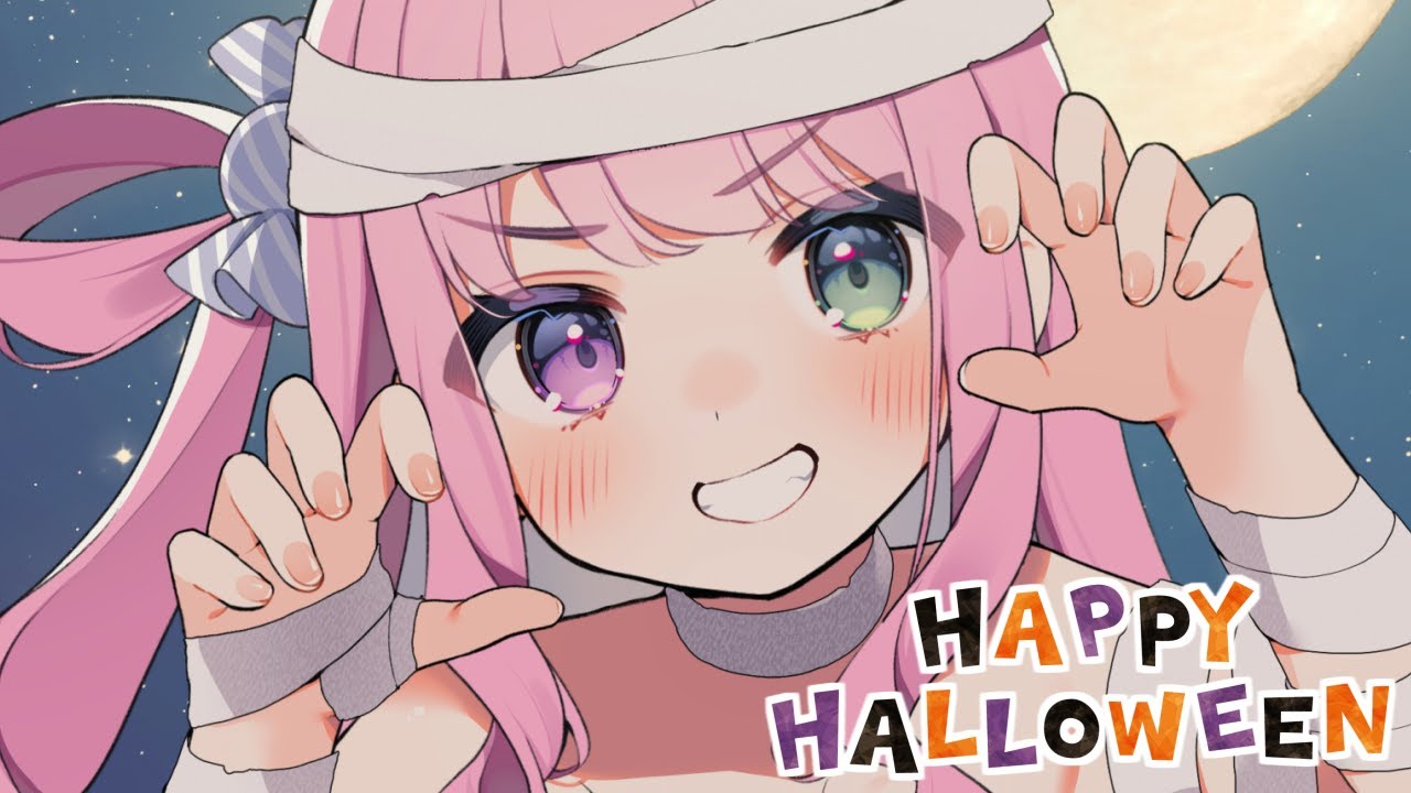 Happy Halloween～～！！！🎃🎃🎃もぐもぐミスドーナツなのら～～～🍩(・o・🍬)【姫森ルーナ/ホロライブ】