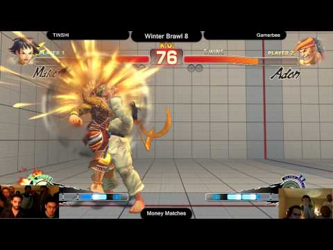 SSF4AE @ Winter Brawl 8 Salty Suite: Tinshi (Makoto) vs AVM Gamerbee (Adon)