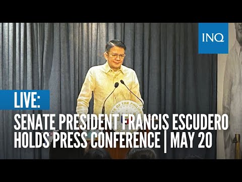 LIVE: Senate President Francis Escudero holds press conference May 20