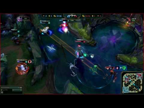 Bjergsen Quadra Kill in Korean Solo Queue ft. Genja, SKT T1 Wolf, and Echo Fox Kfo