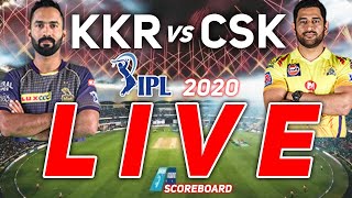 KKR VS CSK LIVE Cricket Scorecard | IPL 2020 Match 21 | Chennai VS Kolkata