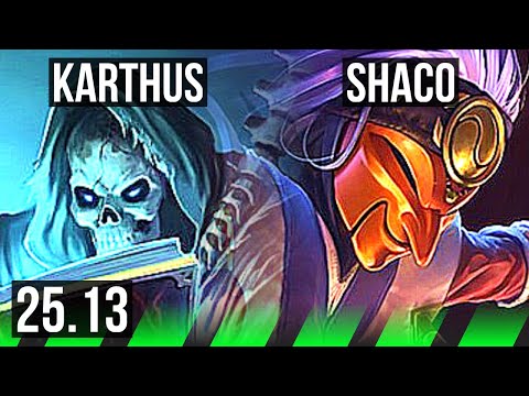 KARTHUS vs SHACO (JGL) | 6/1/5, Dominating | KR Master | 25.13