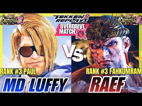 Tekken 8 - MD Luffy19 (Paul) vs Raef (Fahkumram) - High Level Ranked Match Replay