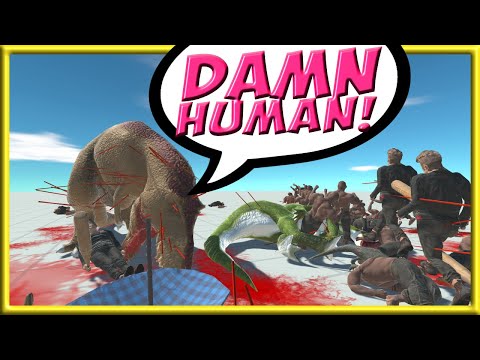 T-rex, 2 Parasaur & 10 Velociraptor vs Every Unit (Same Price) - Animal Revolt Battle Simulator