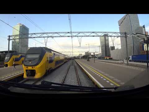 A train driver's view: Hoofddorp Opstel - Arnhem CS, VIRM, 02-Aug-2019.