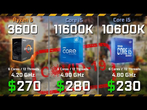 Ryzen 5 3600 vs Core i5-11600K vs i5-10600K | Test in 10 Games (COVID-19 Pricing)
