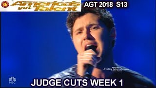 Daniel Emmet Crossover Opera Singer  &quot;Caruso&quot;  AWESOME America&#39;s Got Talent 2018 Judge Cuts 1 AGT