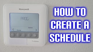 Honeywell Pro Series Thermostat How To Create A Schedule