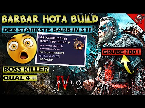 The STRONGEST Barbarian in Season 11 - HOTA Build Guide for the ENDGAME - Diablo 4