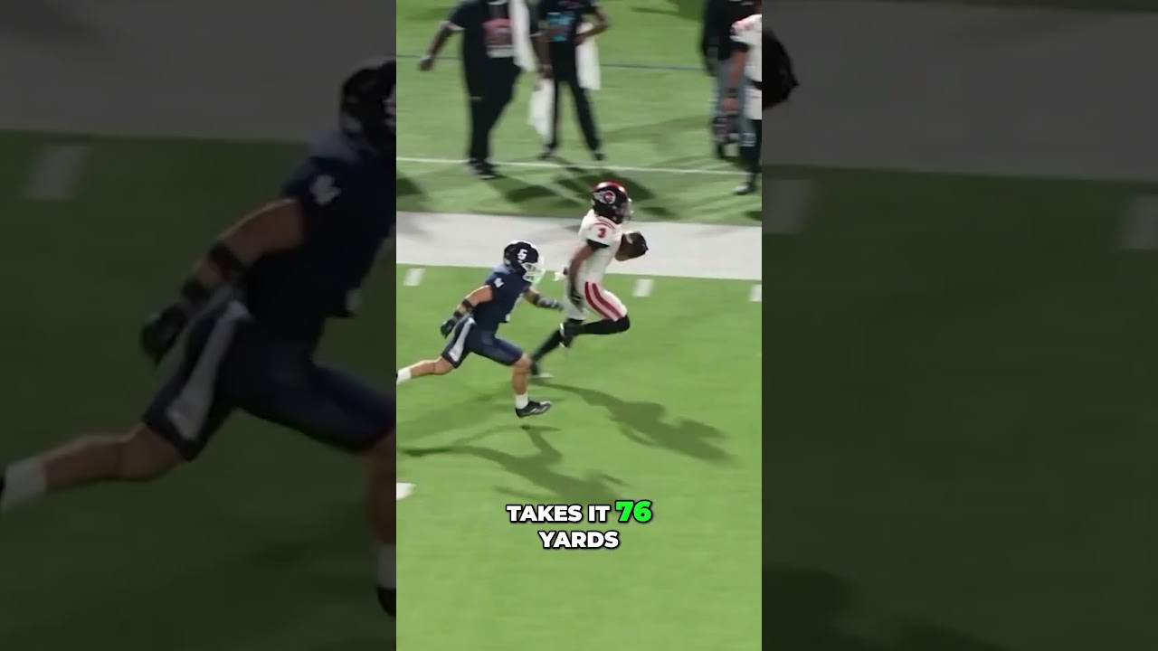 Port Arthur Memorial RB Alex Eugene turned on the afterburners on this TD last week