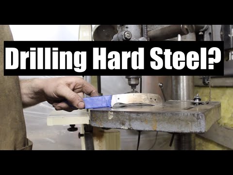 Knifemaking Hack : Drilling Hardened Steel Tang