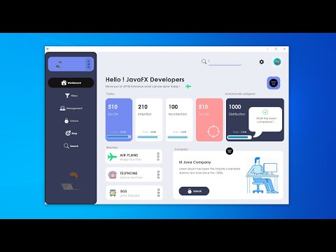 JavaFX UI /UX Dashboard