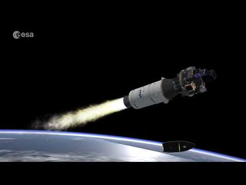 Animation of Vega VV16 launch and satellite deployment