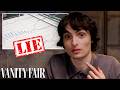 Finn Wolfhard Takes A Lie Detector Test Vanity Fair