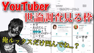 【雑談】YouTuber世論調査見る枠【M.K.R切り抜き】