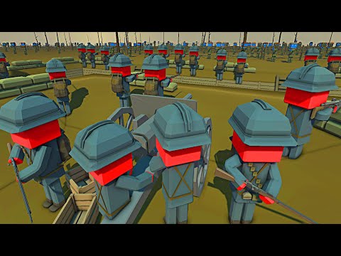 The Ultimate FRENCH ARMY Trench Warfare DEFENSE! - Ancient Warfare 3: WWI Battle Simulator