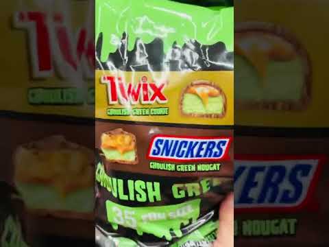 ASMR | Twix Snickers | Ghoulish Green #candy #snickers #asmr