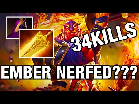 EMBER NERFED??? - YazpOr WITH 34 KILLS - Dota 2