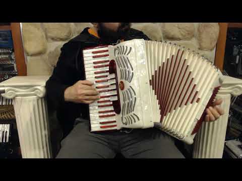 4974 - Candy Stripe Mastercraft Midget Piano Accordion LMM 41 120 $1199