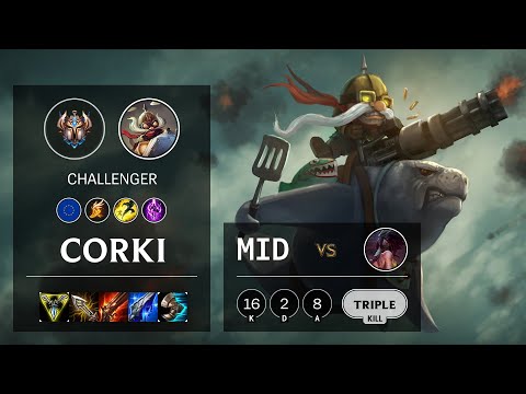 Corki Mid vs Akali - EUW Challenger Patch 10.16