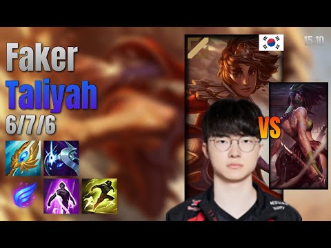 Faker Mid Taliyah vs Akali lol KR solo rank Full Game 15.10 | 페이커 탈리야 vs 아칼리