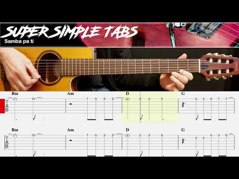Samba pa ti - Santana | BEGINNERS GUITAR | Super Simple Tabs