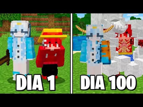 SOBREVIVI 100 DIAS EM DUPLA NO MINECRAFT ONE PIECE