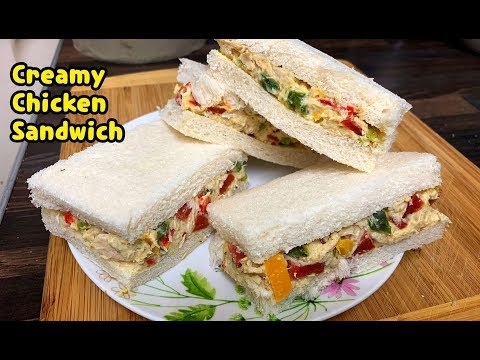 Creamy Chicken Sandwich Recipe /Chicken Sandwich idea By Yasmin’s Cooking