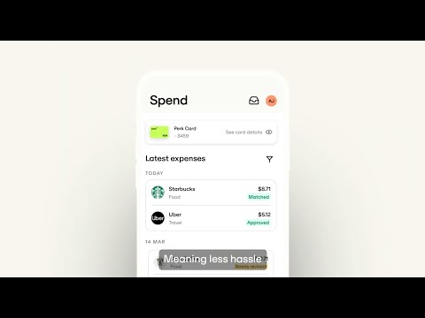 Perk: The intelligent platform for travel and spend.
