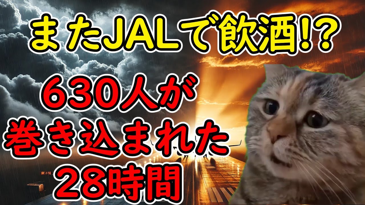 【猫ミーム】JAL機長が禁酒破り…！？飲酒トラブルで630人が巻き込まれた真相