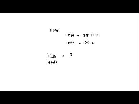 One revolution per minute is about: A. 0.0524 rad/s B. 0.105 rad/s C. 0.95 rad/s D. 1.57 rad/s E. 6…
