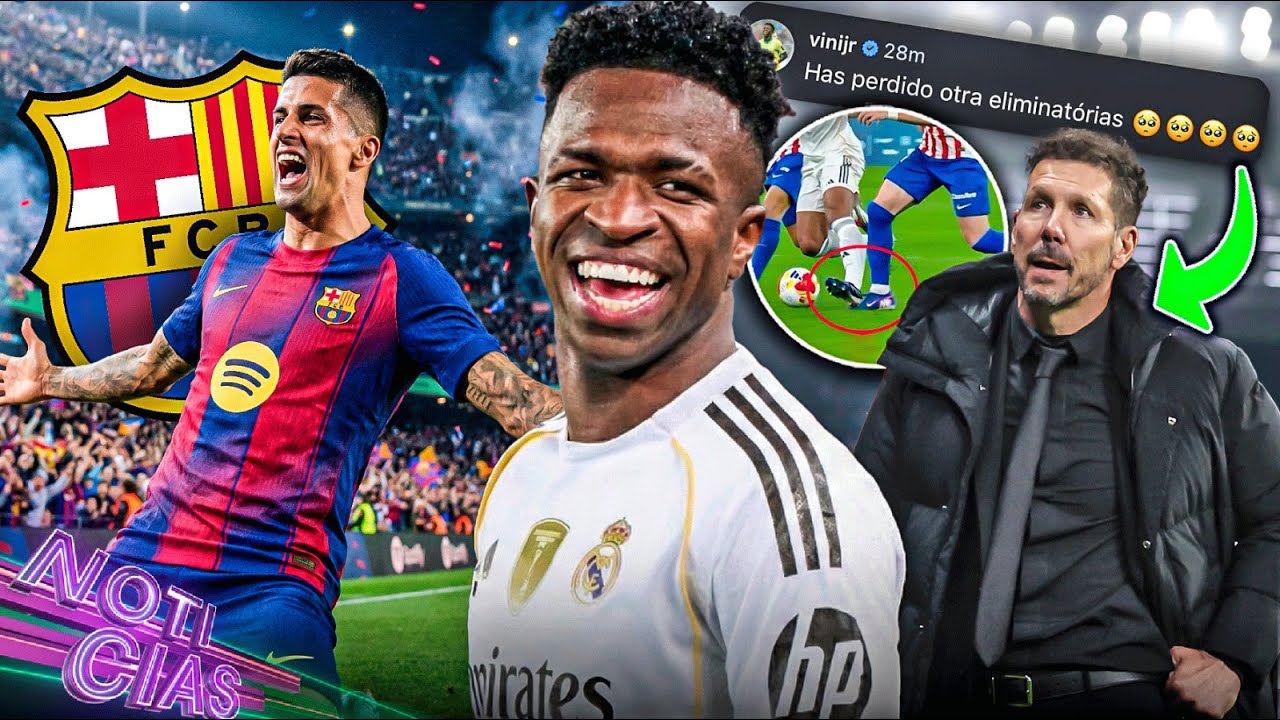 Vinicius respondió a Simeone | Atléti reclama: "No había falta" | Barça confirma a Cancelo