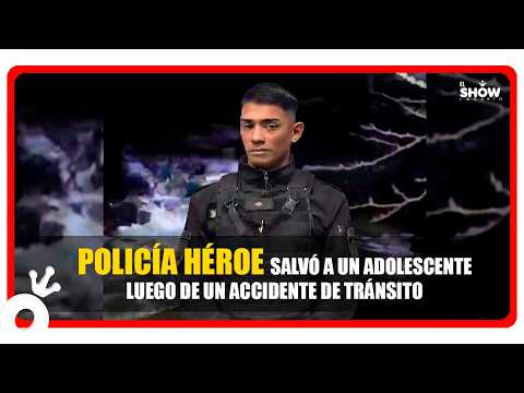 POLICÍA HÉROE salvó a un adolescente luego de un accidente de tránsito