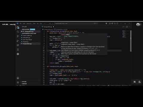 Transposition Algorithm Implementation In Python Complete Tutorial